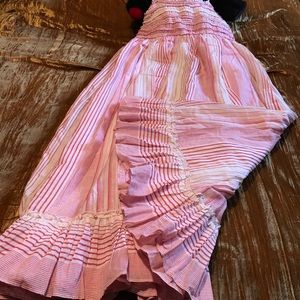 Max Studio Striped Cotton Maxi Sundress Size L